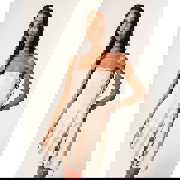 Pink Vanilla Bandeau Seam Detailed Mini Dress