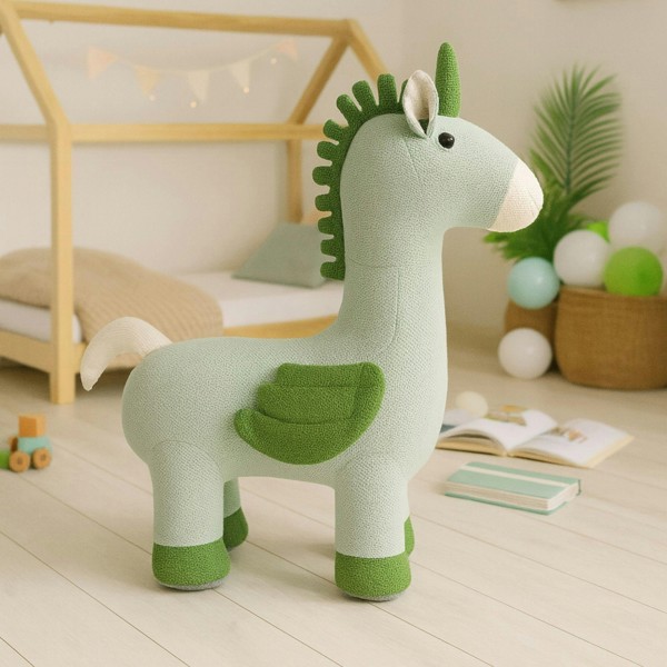 CROCHETTS Large winged unicorn plush with auxiliary seat for children LT-FTDJS