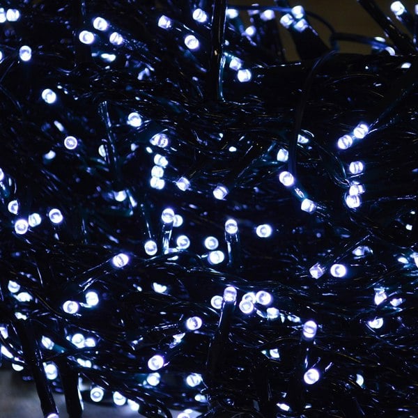 Samuel Alexander 1500 LED 37.5m Indoor Outdoor Christmas Multi Function Mains Operated String Lights with Timer in Cool White