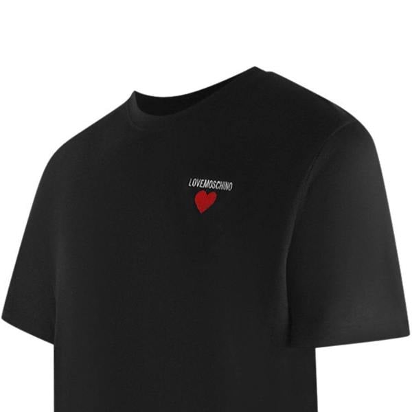Moschino Love Moschino Small Heart Logo Black T-Shirt