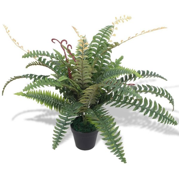 Berkfield Artificial Fern Plant with Pot 60 cm Green