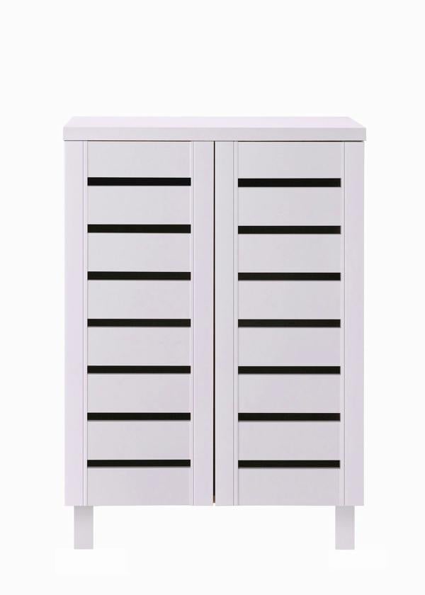 Timber Art Design 4 Tier Shoe Storage Cabinet 2 Door Cupboard Stand Rack Unit