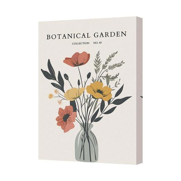 Benjamin Tate Design Botanical Garden Floral Canvas Art Print Vase Artwork UK Handmade