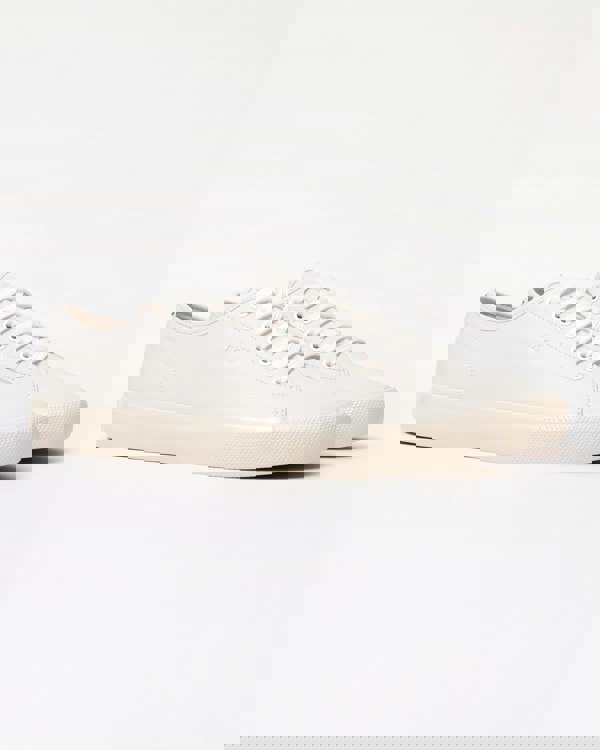 BOSS Orange Aiden Tenn Mens Low Top Trainers in Grained Faux Leather - Natural 102