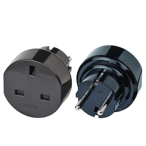 Brennenstuhl Travel Plug - UK to Europe Plug Adapter GB/EU Plug Socket UK to EU