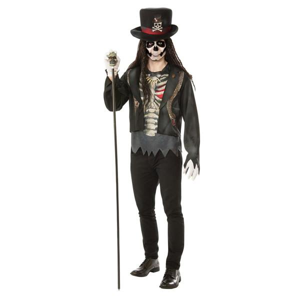 Bristol Novelty Mens Voodoo Costume - Black/Red - 