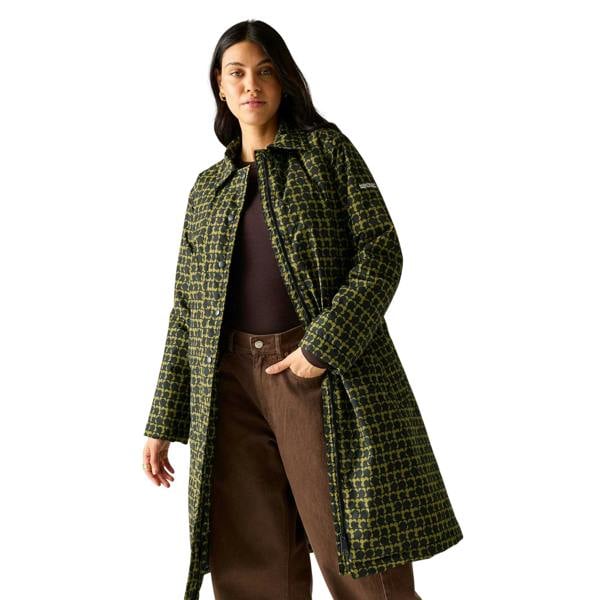 Regatta Womens/Ladies Orla Eclipse Waterproof Mackintosh - Black/Olive - 