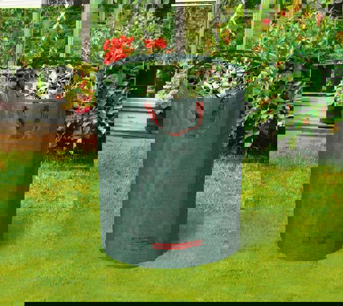 KAV Heavy Duty Garden Waste Bags - Large Garden Bag with Handles - Waterproof Rubbish Refuse Sacks - Pack of 3 (Green)