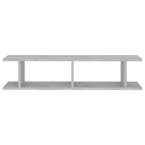Berkfield Wall Shelf 2 pcs Concrete Grey 90x18x20 cm Engineered Wood