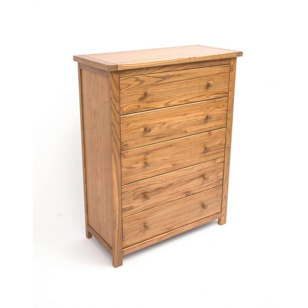 Cabinet Bits Trivento 5 Drawer Chest of Drawers Wood Knob