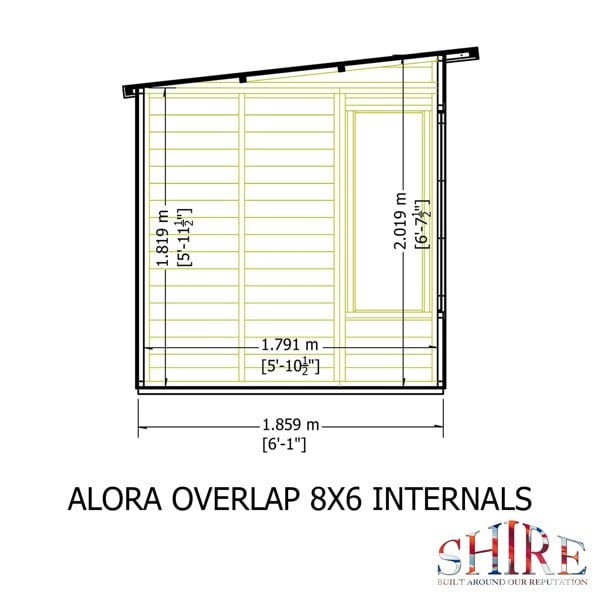 Shire 8x6 Alora Pent Summerhouse