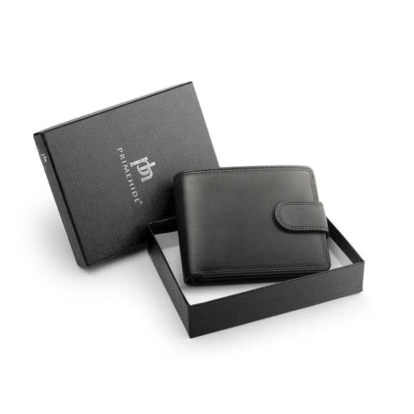 Black Leather Trifold Wallet For Men – James Leon 04
