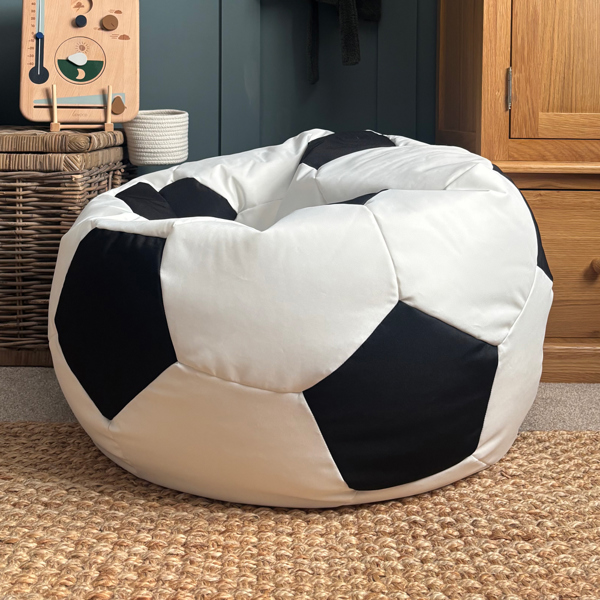 rucomfy Indoor or Outdoor Kids Water Resistant Bean Bag - Classic Football Style Bean Bag