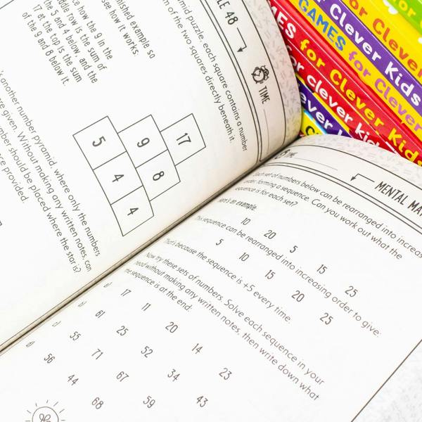 Brain Games 10 Books Collection Set for Clever Kids – Mental Maths, Science Puzzles & Educational Brain Training Collection