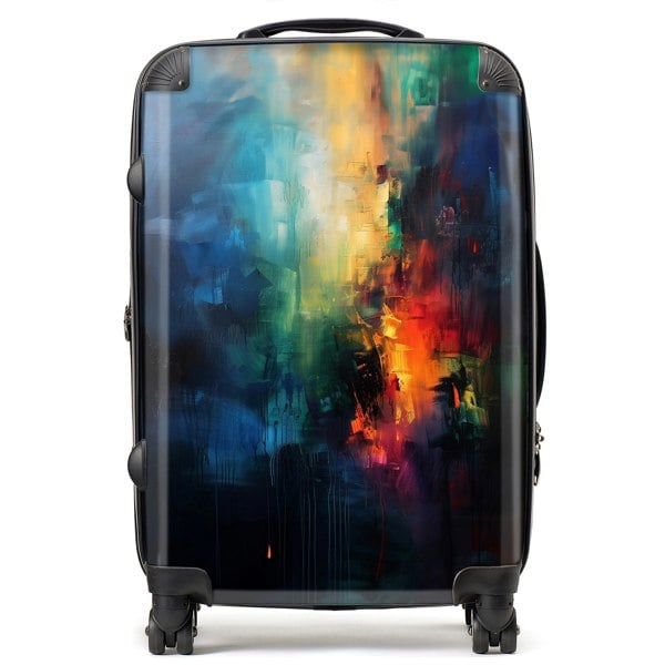 Warren Reed Colourful Chaos: Urban Dreamscape Suitcase