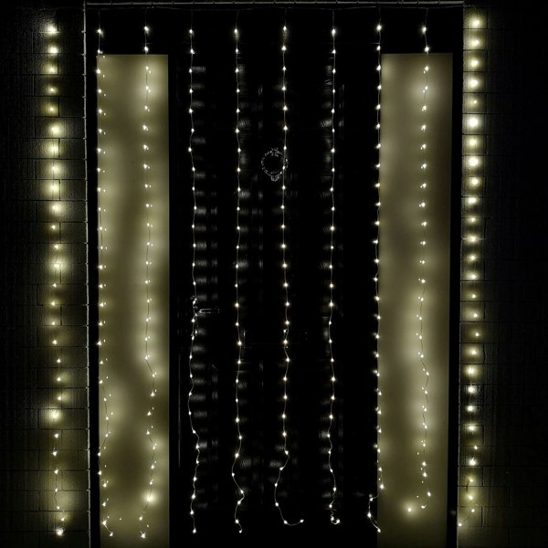 Samuel Alexander 2.1m 300 LED Indoor Outdoor Party Curtain Christmas Lights in Warm White