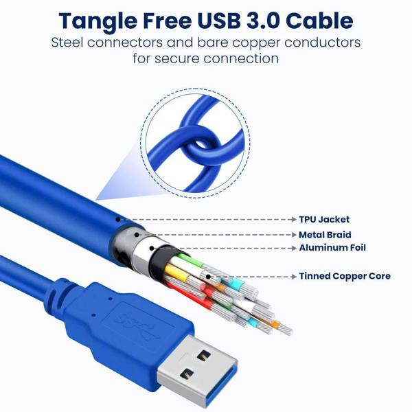 ULTRICS USB Cable 1M, USB 3.0 A to A Male Data Cable for External Hard Drives, Printers and Laptop Cooling Pads
