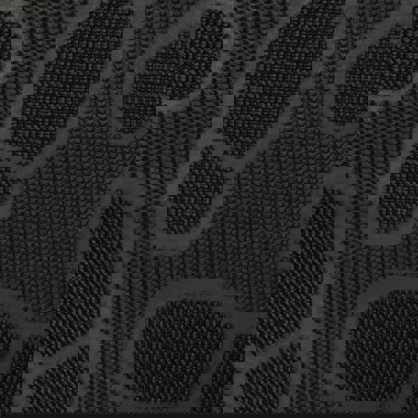 JVL Footprint Scraper Rubber Pin Doormat, 40x60cm, Black