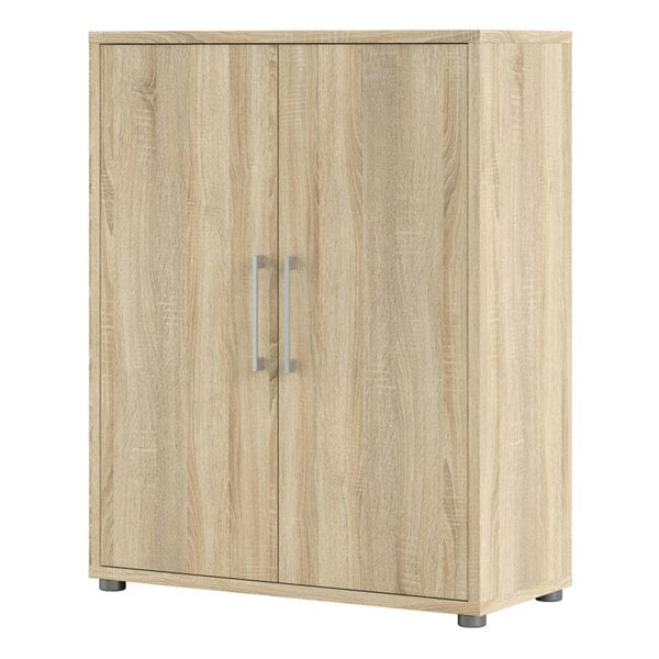 Wyld Haus Prima Natural Oak Wood Effect Bookcase 2 Shelves 2 Doors