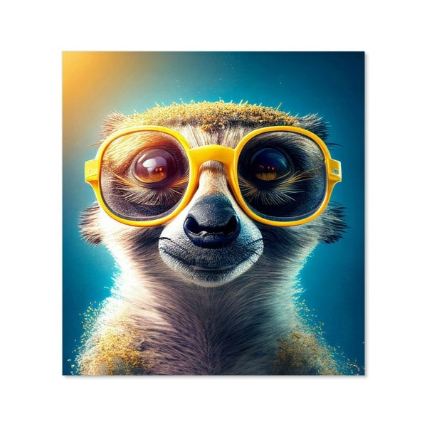 Warren Reed - Designer Meerkat With Glasses Splashart Kitchen Splashback