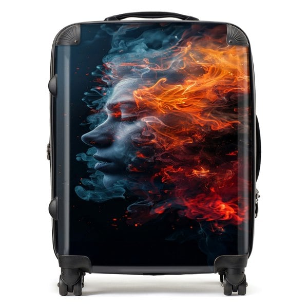 Warren Reed Fiery Mindscape: Portrait In Flames Suitcase