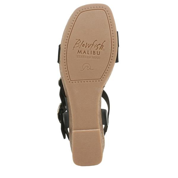 Blowfish Malibu Ali - Women's Black Wedge Strappy Espadrille Heel Sandals