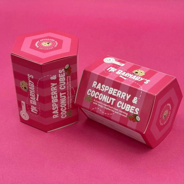 Mr Barnaby's Raspberry & Coconut Cubes