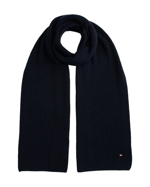 Tommy Hilfiger TH Flag Mens Pima Cotton Scarf - Space Blue