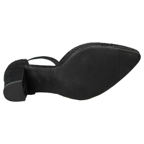 Anne Michelle Ladies Anne Michelle Block Heel Glitter Court Shoes