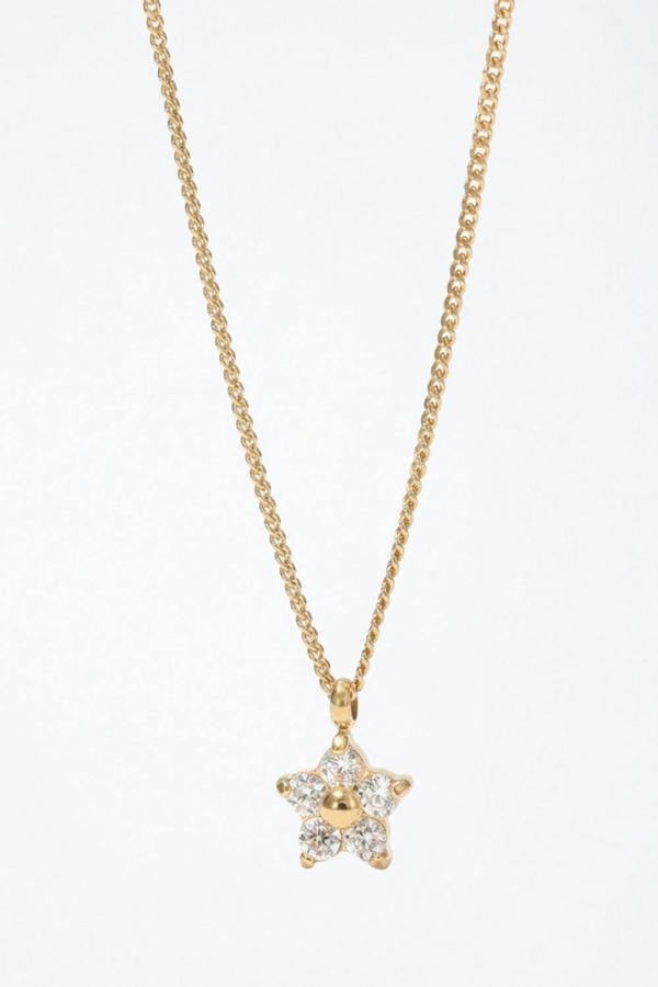 Serla Gold Plated Star Diamond Necklace