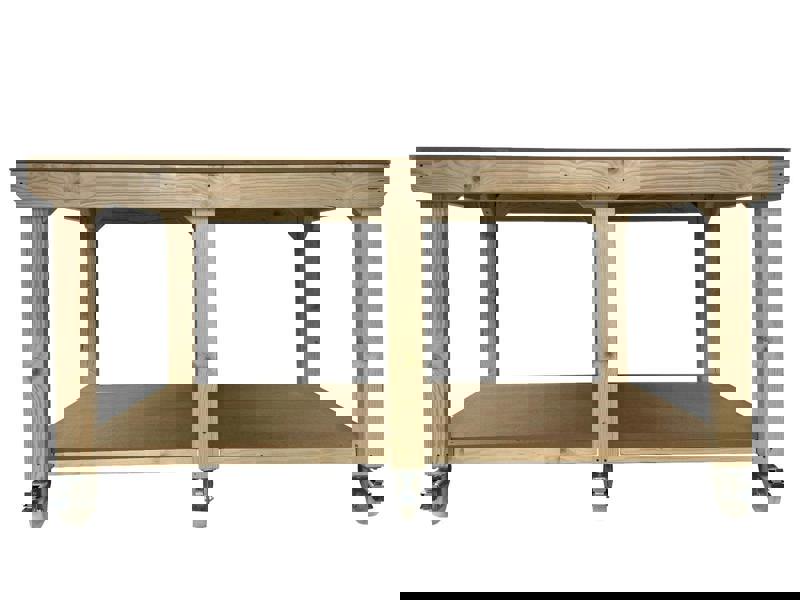 Arbor Garden Solutions Wooden Workbench MDF Top Depth-4ft With Wheels