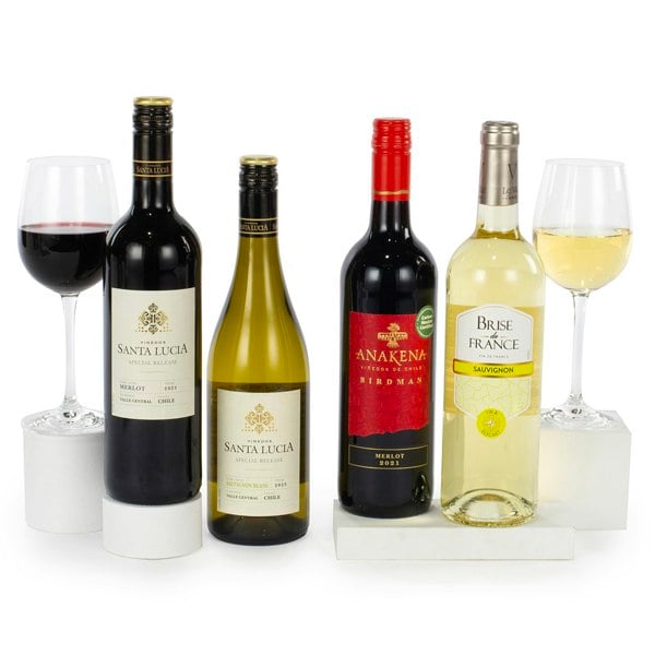 Virginia Hayward Four Wines in a Box - Red & White Wine Christmas Gift