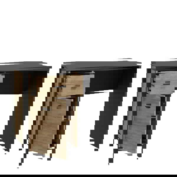 Furniture To Go High Rock Desk in Matt Black/Riviera Oak