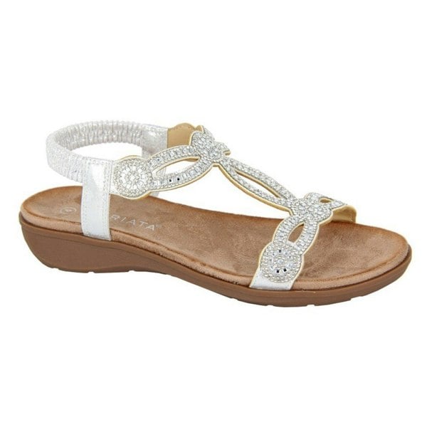 Cipriata Womens/Ladies Giada Shimmer Sandals - Silver