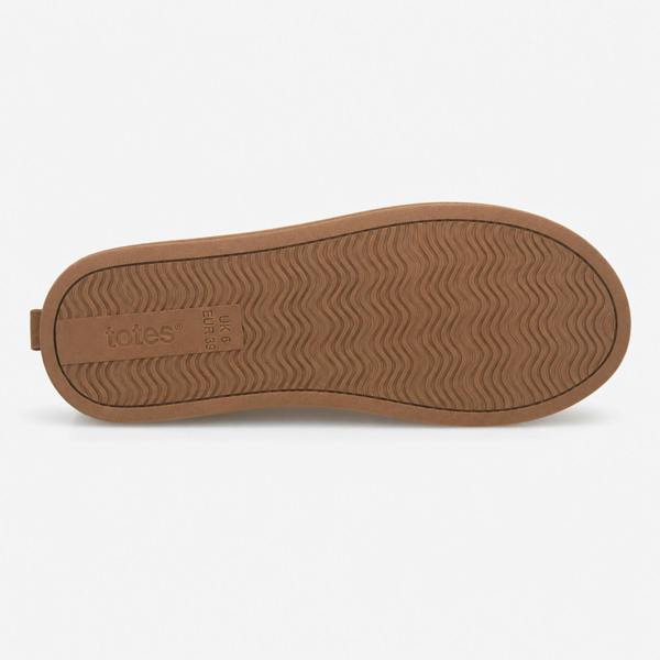 Totes BORG LINED SUEDE Mules Mules   in  Tan