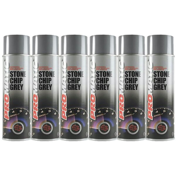 Promatic 6X Promatic Stonechip Grey Spray Paint 500ml