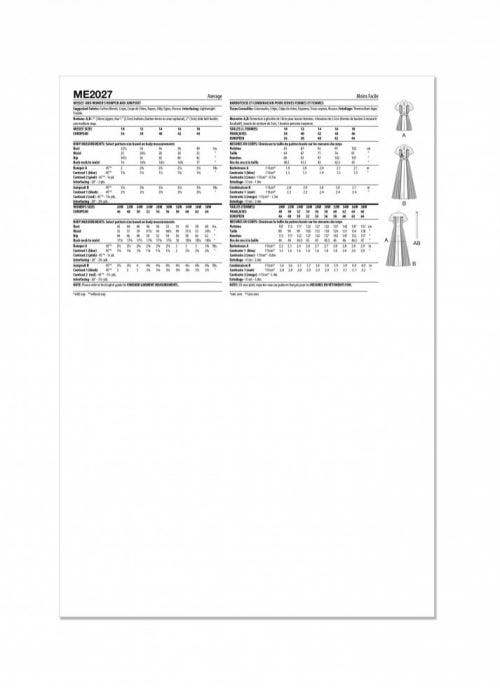 Know Me Sewing Pattern 2027, Jumpsuits for Women, M1 (10-12-14-16-18) - Intermediate