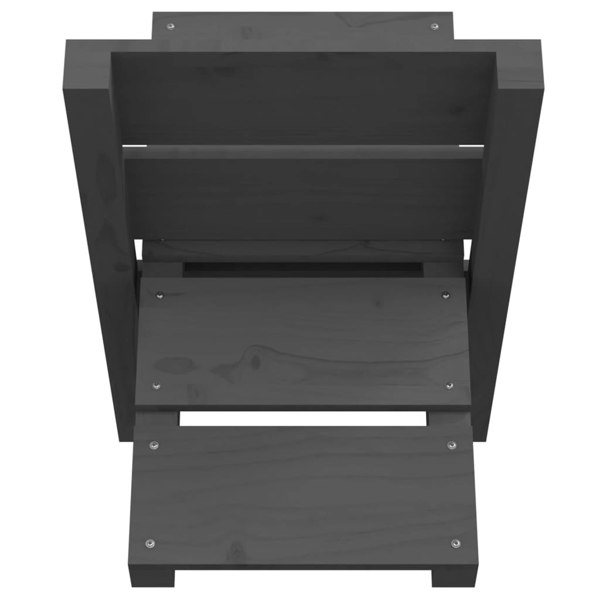 Berkfield Log Holder Grey 47x39.5x48 cm Solid Wood Pine