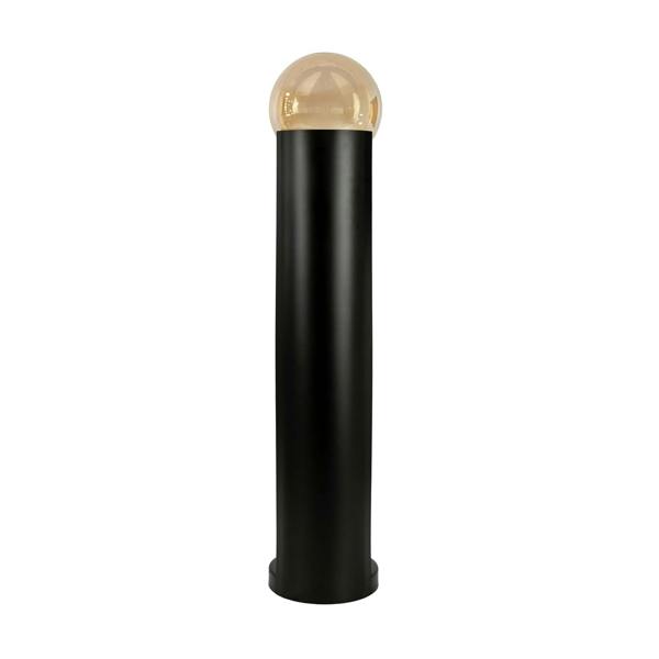 Angel Cerdá Smoked amber glass and black steel floor lamp 8108