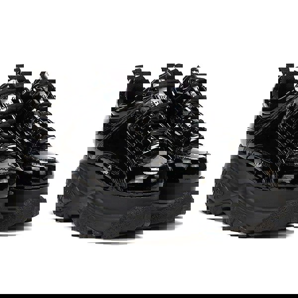 Buffalo London 2.0 Patent Womens Black Trainers