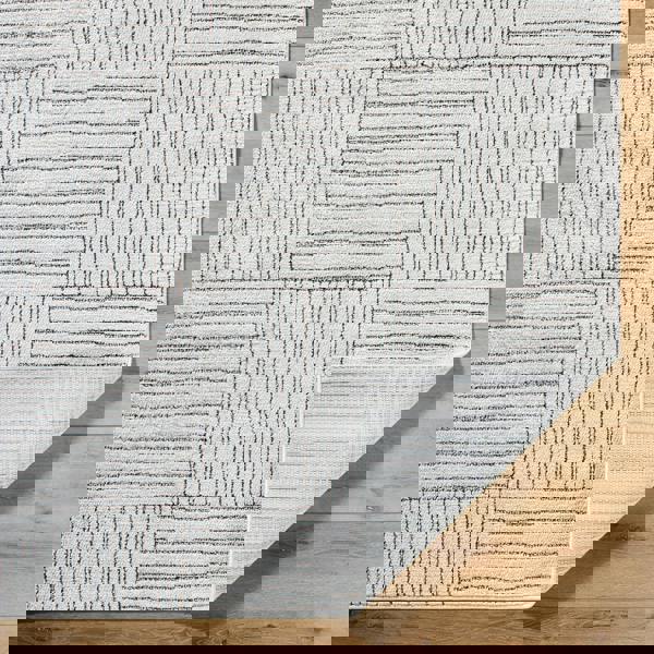 Livabliss Galey Alix Architect-Modern Ivory Brown Graphic High Pile Rug