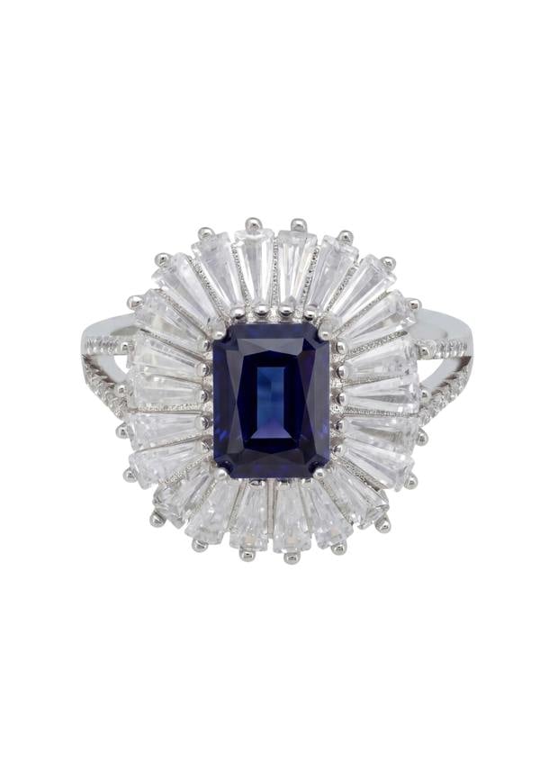 Latelita Countess Cocktail Ring Sapphire Silver