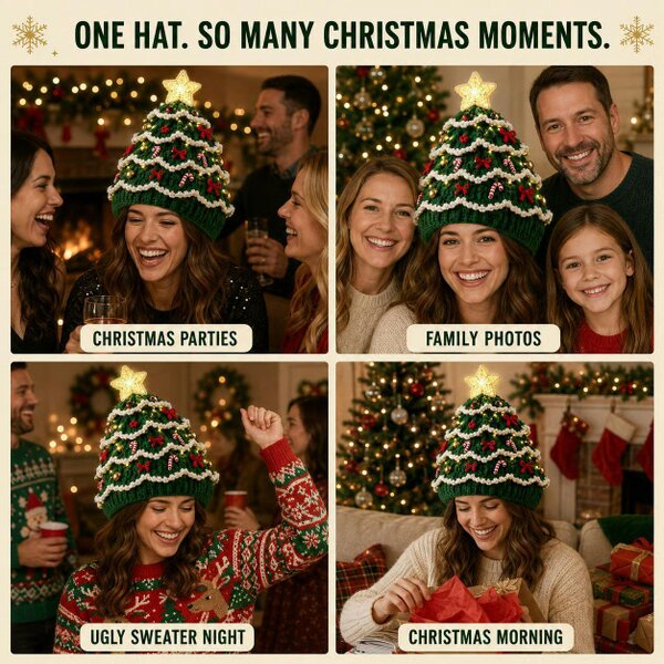 Leaper Christmas TreeCrochet Hat DIY Kit