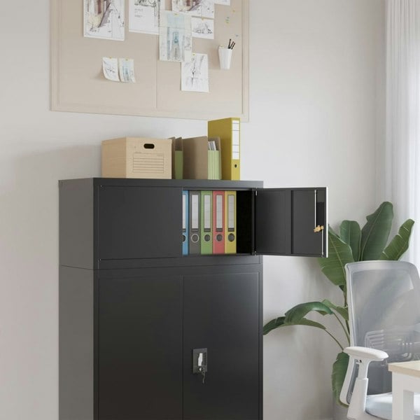 Berkfield File Cabinet Black 90x40x40 cm Steel