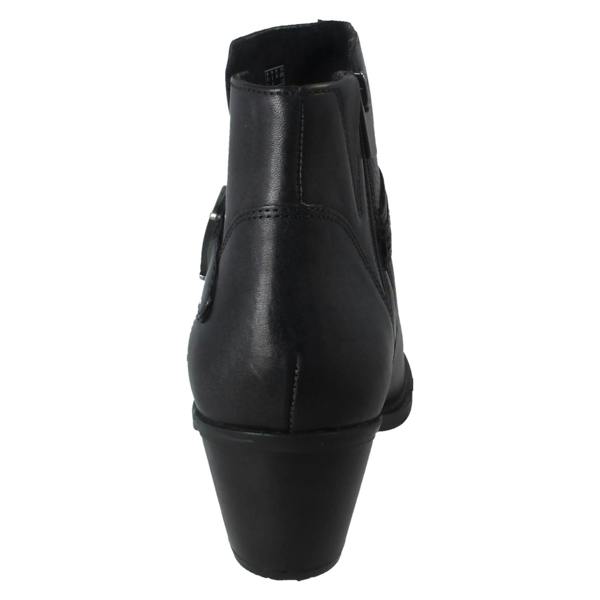 Clarks Ladies Clarks Zip Fastening Block Heeled Smart Casual Ankle Boots Neva Buckle
