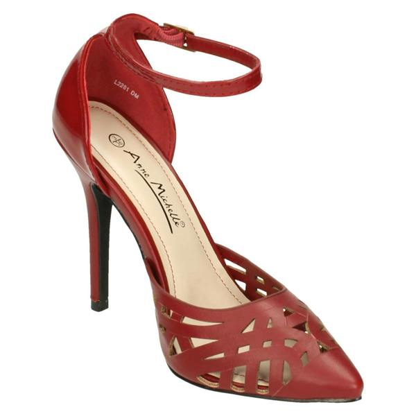 Anne Michelle Ladies Anne Michelle Ankle Strap Court Shoes