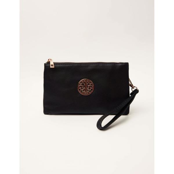 Blue Vanilla Detailed Zip Up Purse With Detachable Strap