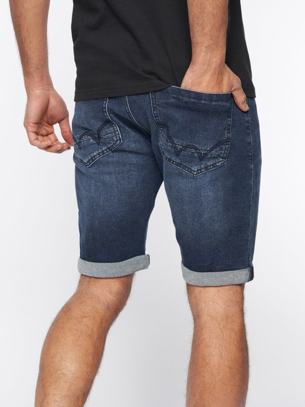 Duck and Cover Zeki Shorts Dark Wash