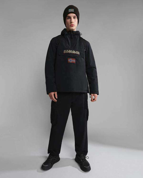 Napapijri Rainforest Winter 3 Mens Hooded Anorak - Black 041