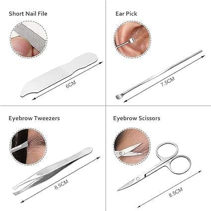 Dragodirect 19-Piece Stainless Steel Manicure and Pedicure Kit Professional Grooming